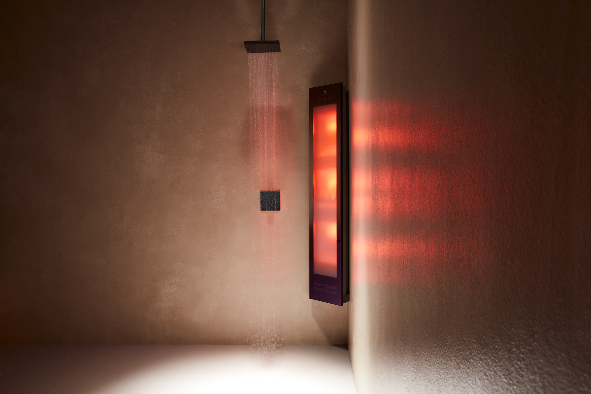 Sunshower Zwart Combi opbouw infrarood en UV lamp 145x30x20cm