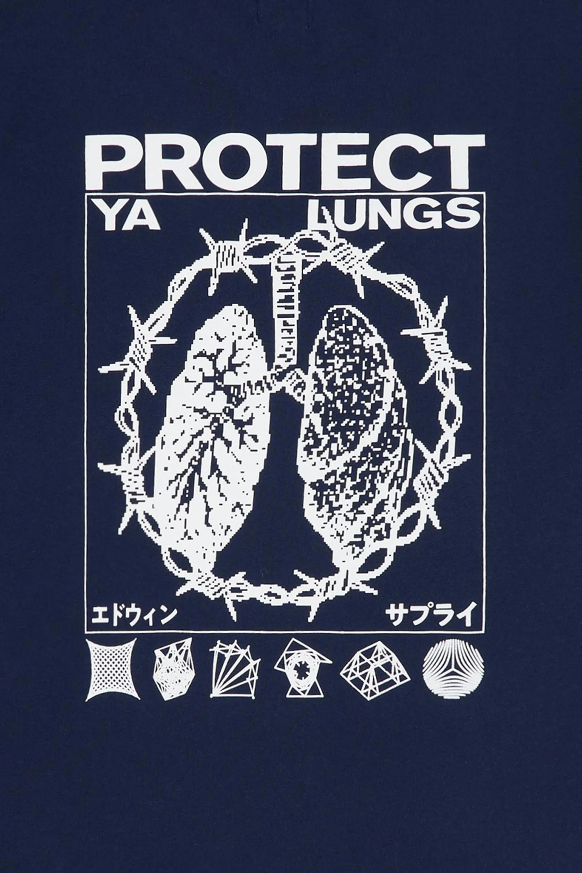 EDWIN T-shirt Protect Ya Lungs TS Bleu