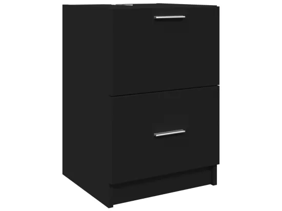 Armoire d'évier noir 40x37x59 cm bois d'ingénierie