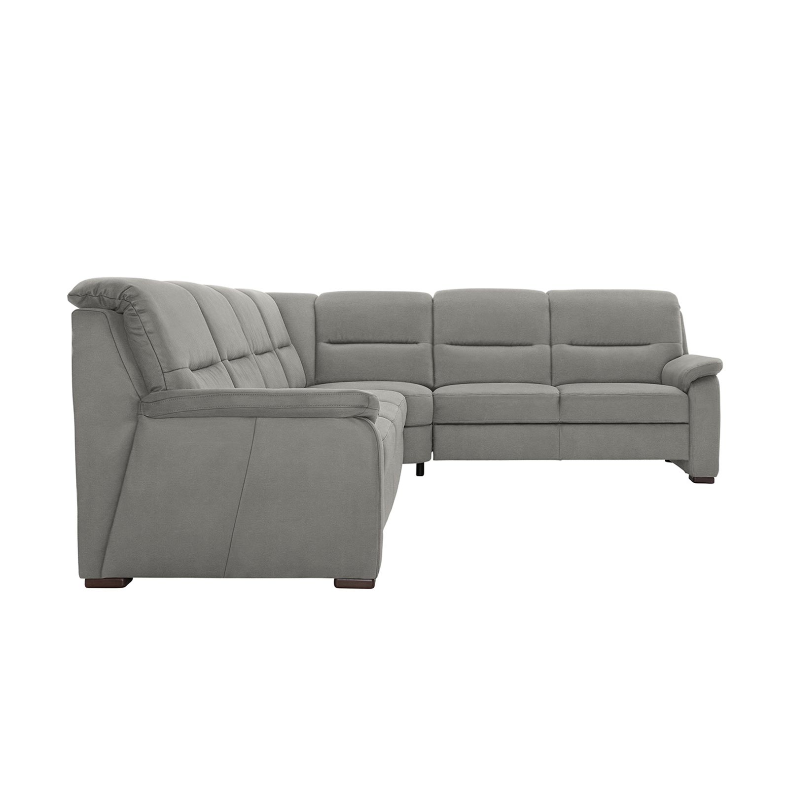 polsterpower Ecksofa - Belle silver - Basismodell - rechts