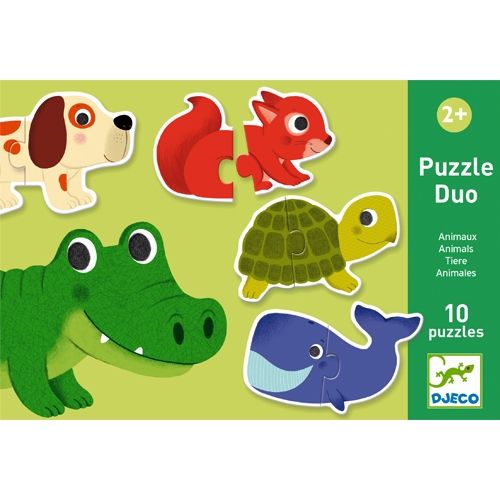 Djeco puzzel duo dieren 10x2st