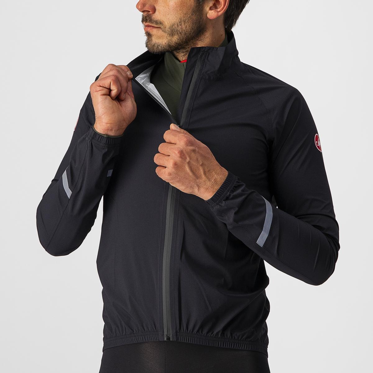 Castelli Emergency 2 Regnjakke i Light Black