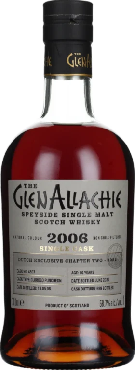 GLENALLACHIE 16 YEARS 2006 SINGLE CASK CHAPTER 2 70CL