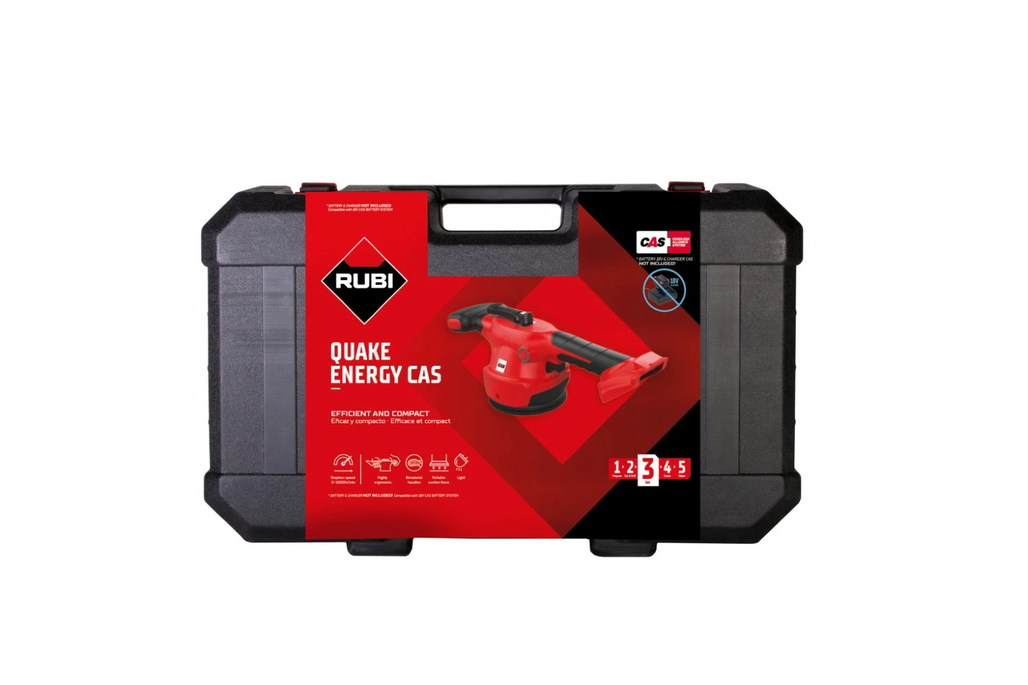 Rubi 26974 Rubimix-9 Mixer in koffer met regelbaar toerental - Supertorque - 230V - 50/60Hz - 1800W - 140mm