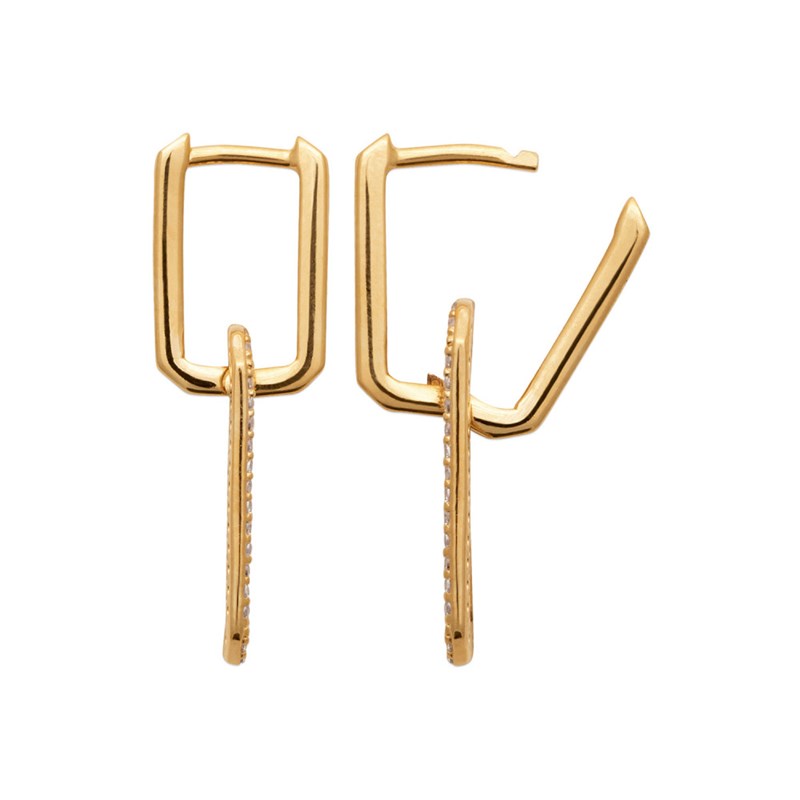 Boucles d'oreilles Femme - Plaqué Or - Oxyde de zirconium
