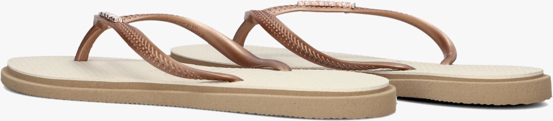 beige havaianas teenslippers slim point