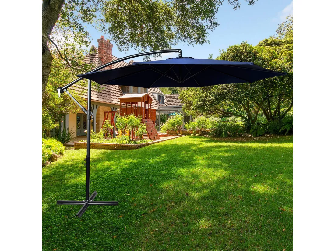 Parasol de plage FLOKS avec protection UV beige, Poids 2,8 kg Dimensions L200xl123xH235 cm
