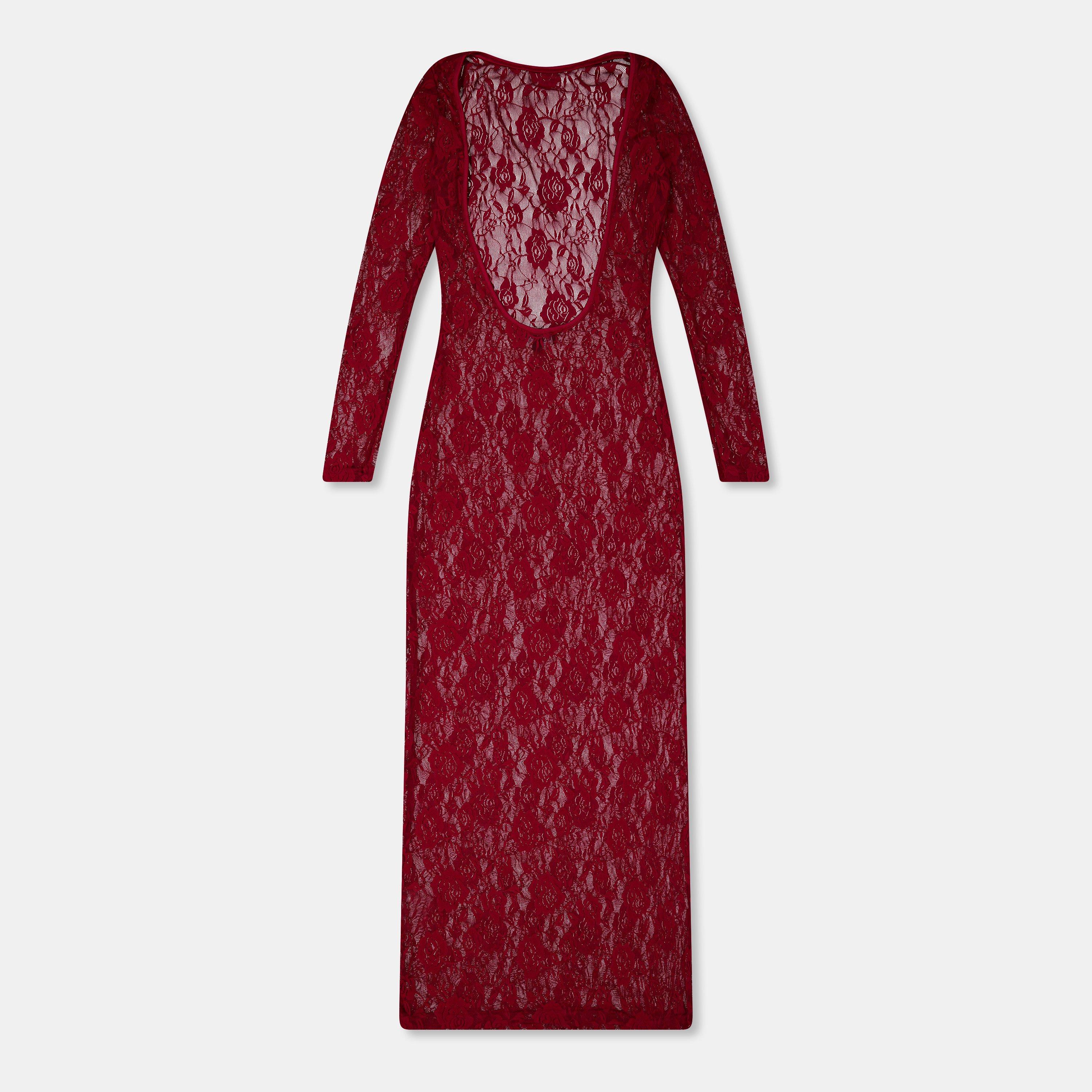 Missy Empire ME Lace Open Back Maxi Dress Womens