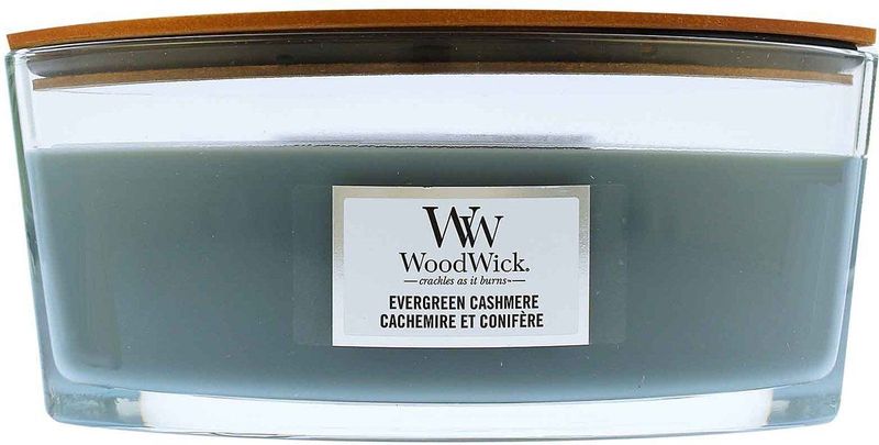 WoodWick - Ellipse - Geurkaars - Evergreen Cashmere - Houten Lont