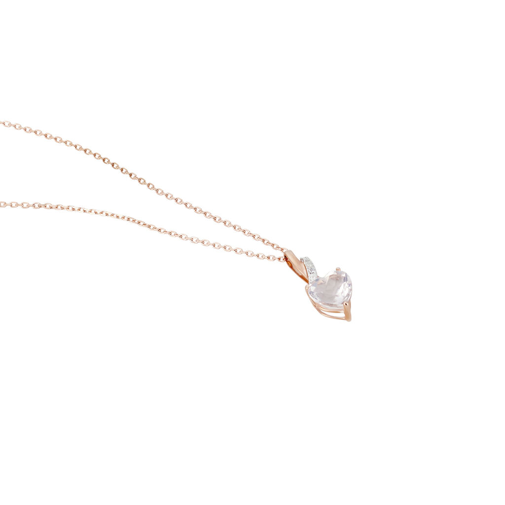 Collier Or Rose Clothilde Quartz