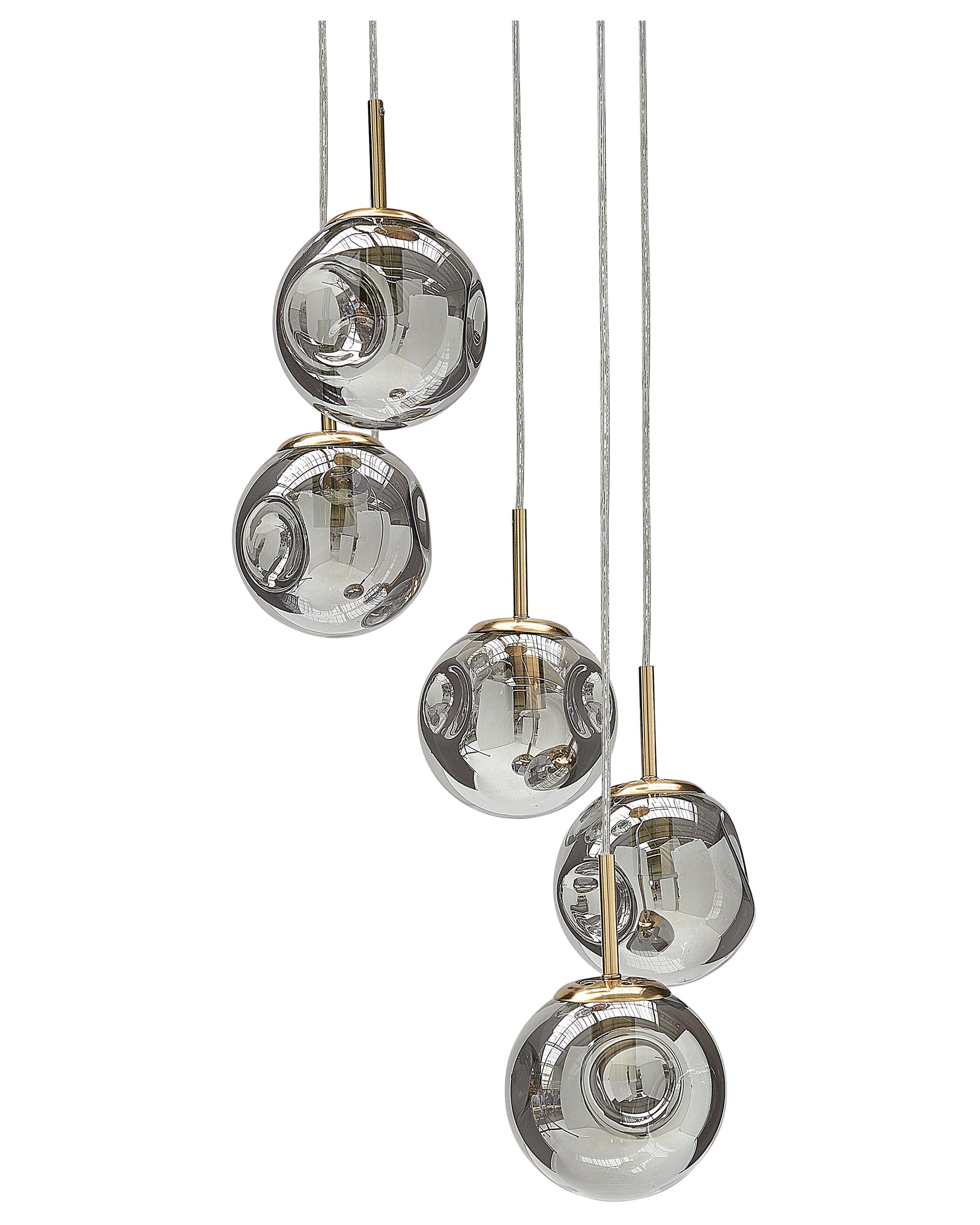 Hanglamp RALFES Glas Messing