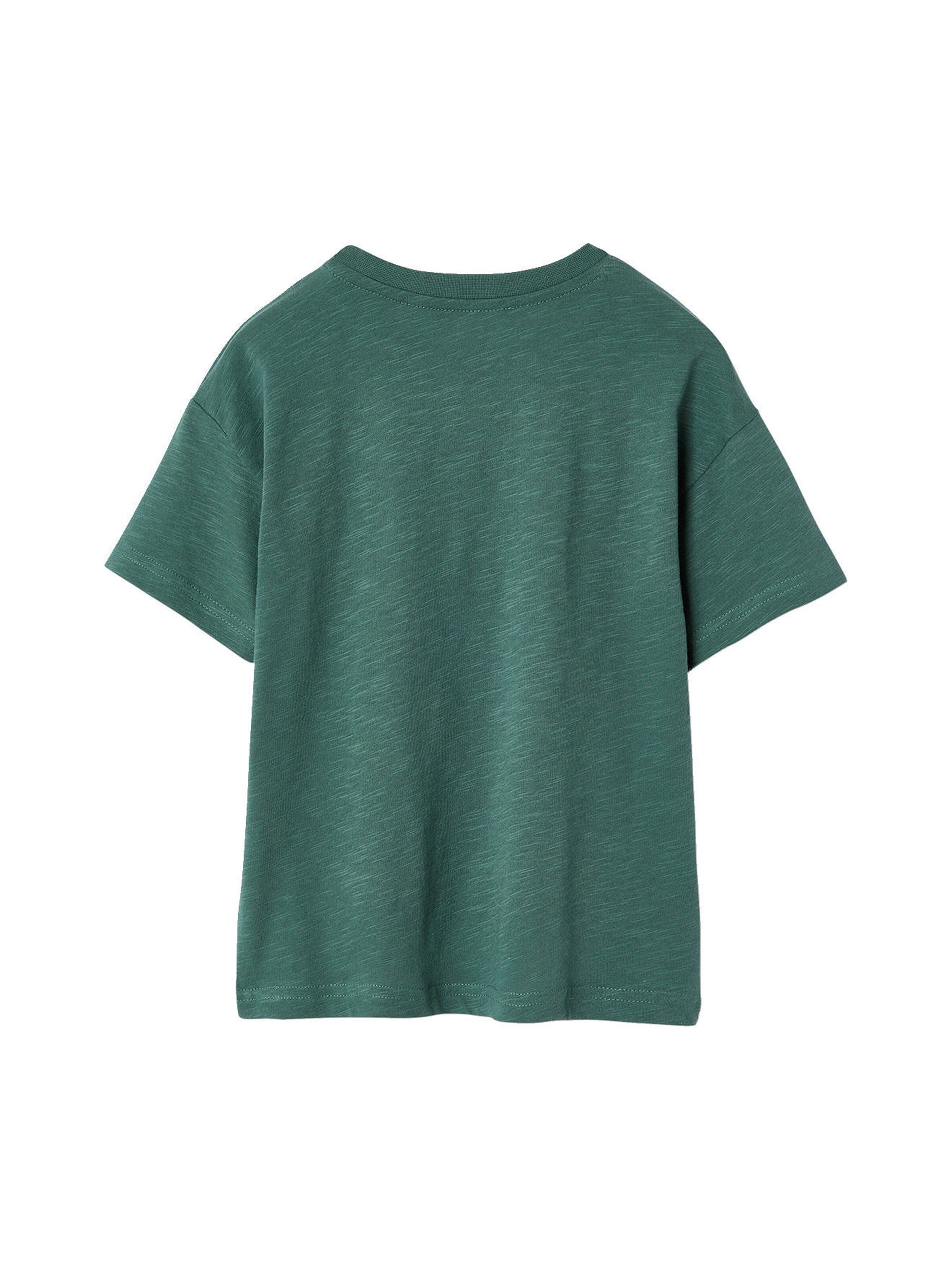 Vertbaudet Jungen T-Shirt mit Naturmotiv, Recycling-Baumwolle moosgrün