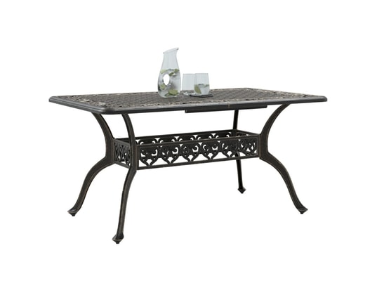 VIDAXL - Table de jardin bronze 150x90x72 cm aluminium coulé