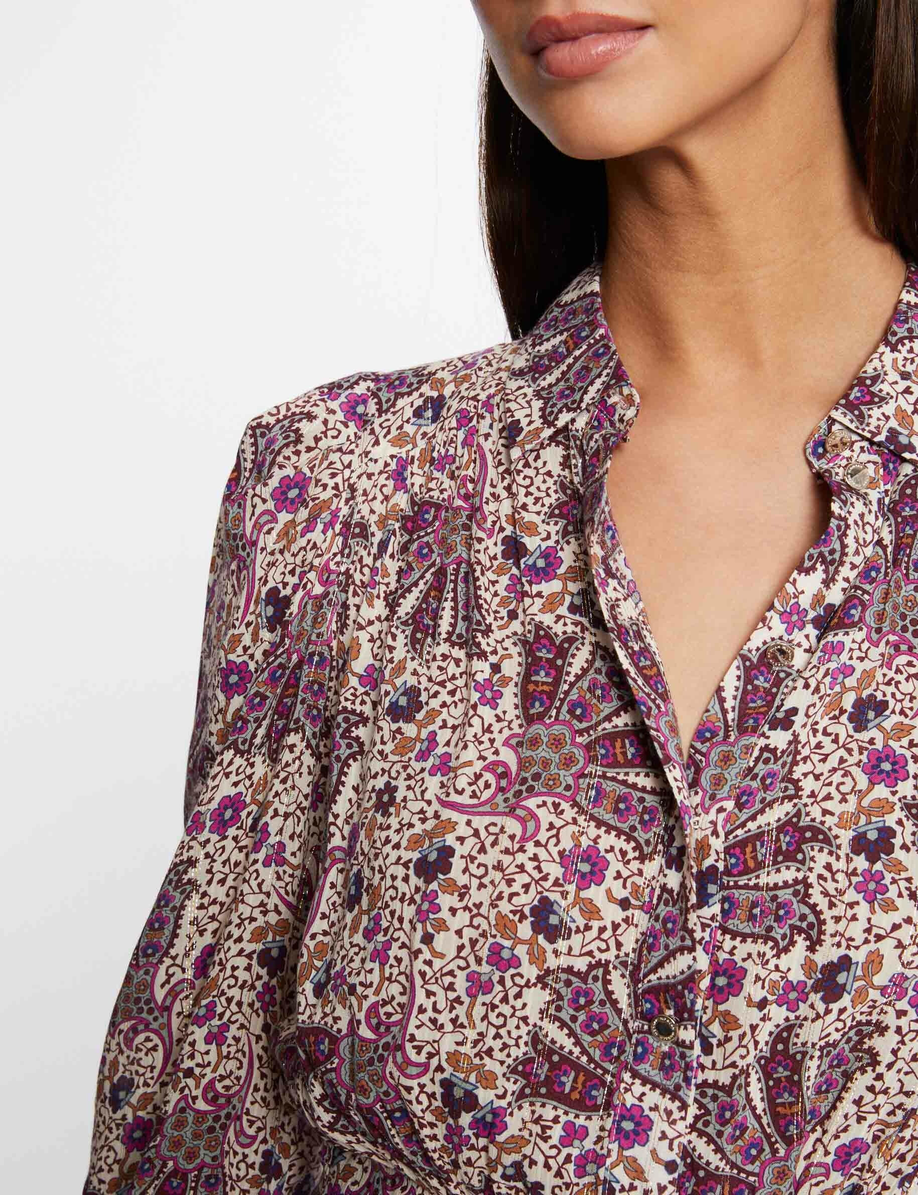 Robe droite fluide imprimé cachemire multico femme - multico