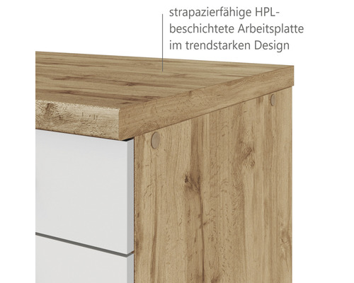 Held Furniture keukenblok zonder apparatuur Florence 240 cm wit mat gedemonteerde variant omkeerbaar 1100.6291