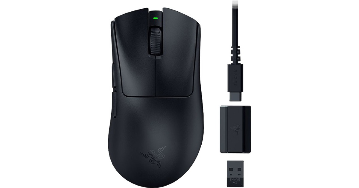 RazerDeathAdder V3 HyperSpeed gaming muis  (Zwart, 26.000 dpi)