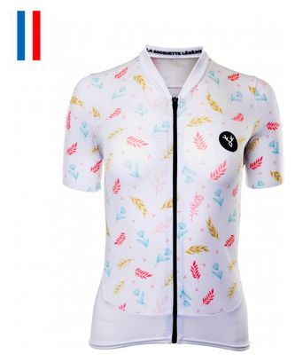 Maillot Manches Courtes Femme LeBram La Faye Blanc Coupe Ajustée