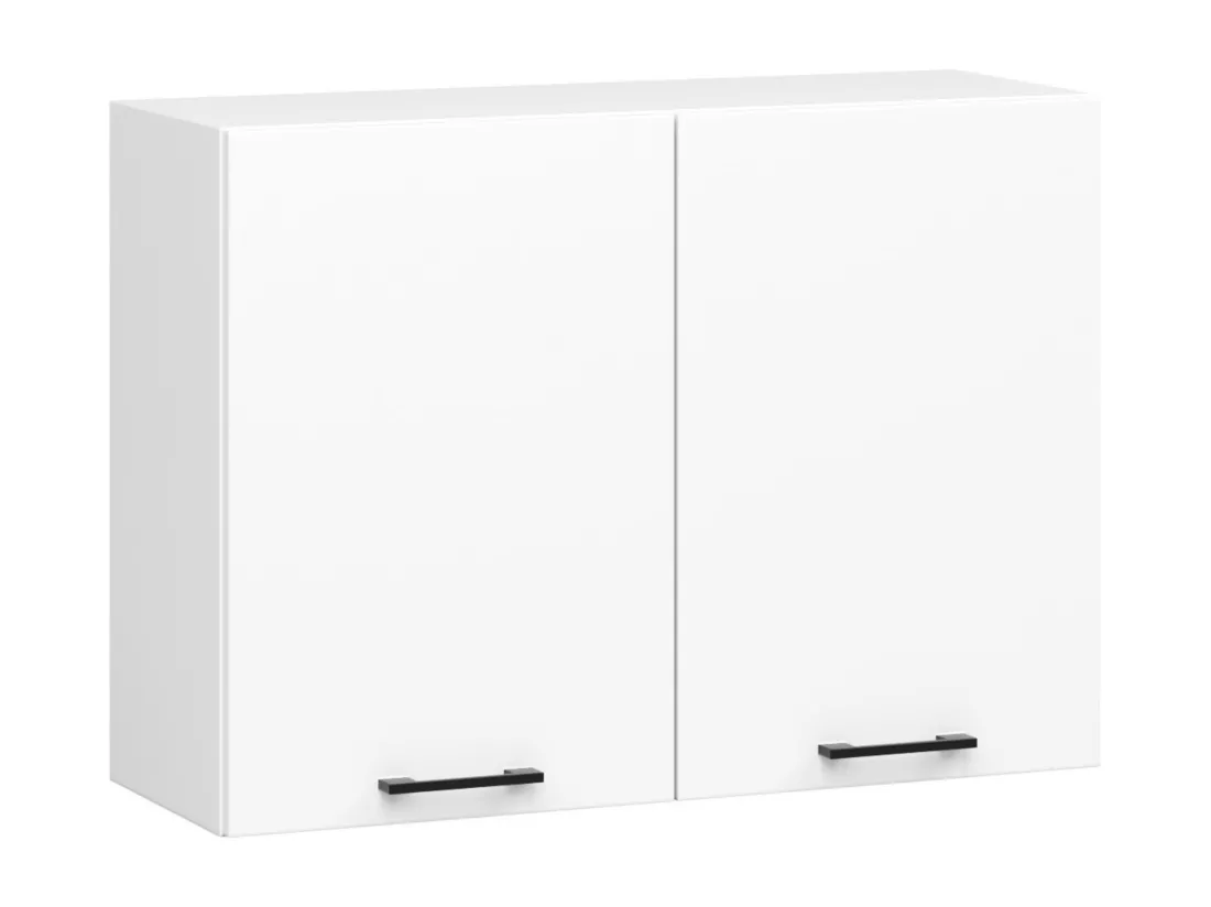 Armoires de cuisine haute AKORD W80 OLIWIA Blanc 80 cm 2 portes façade Blanche 2 étagères 80x30x58 cm