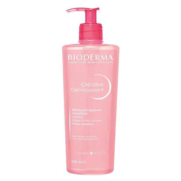 Gel de Limpeza Espumante Bioderma Créaline para Pele Sensível 500ml