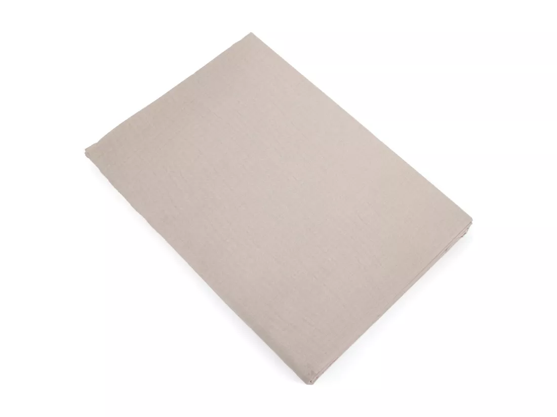 Drap plat 270x300 cm mousseline de coton MILOS beige naturel