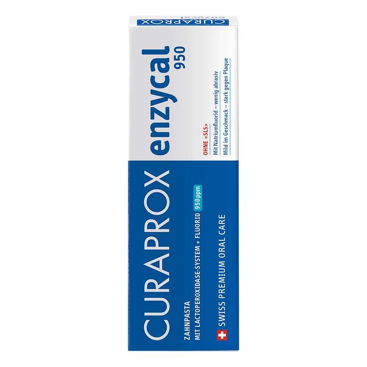 Curaprox enzycal 950 Fluorid extra milde Zahnpasta, 75 ml