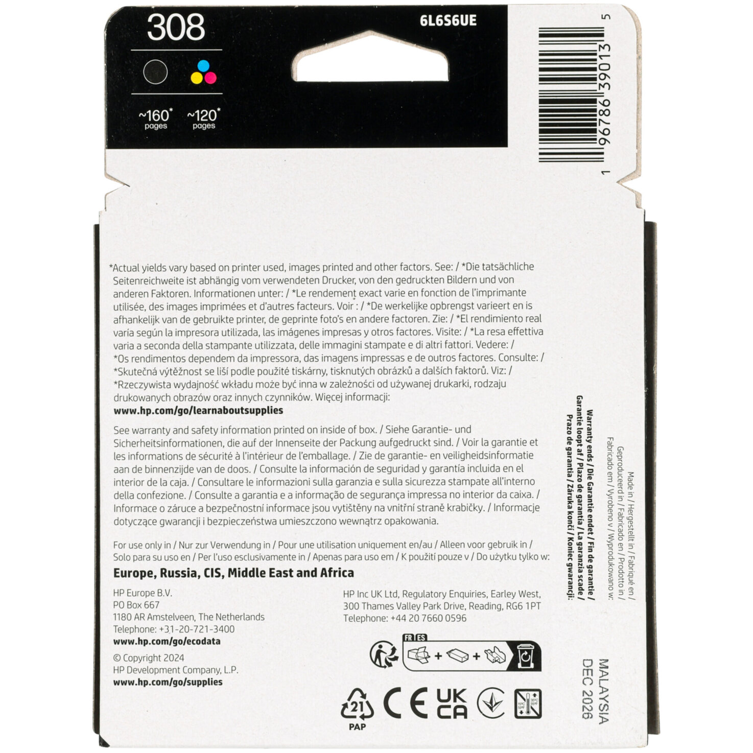 HP Combopack 308 BK & Color