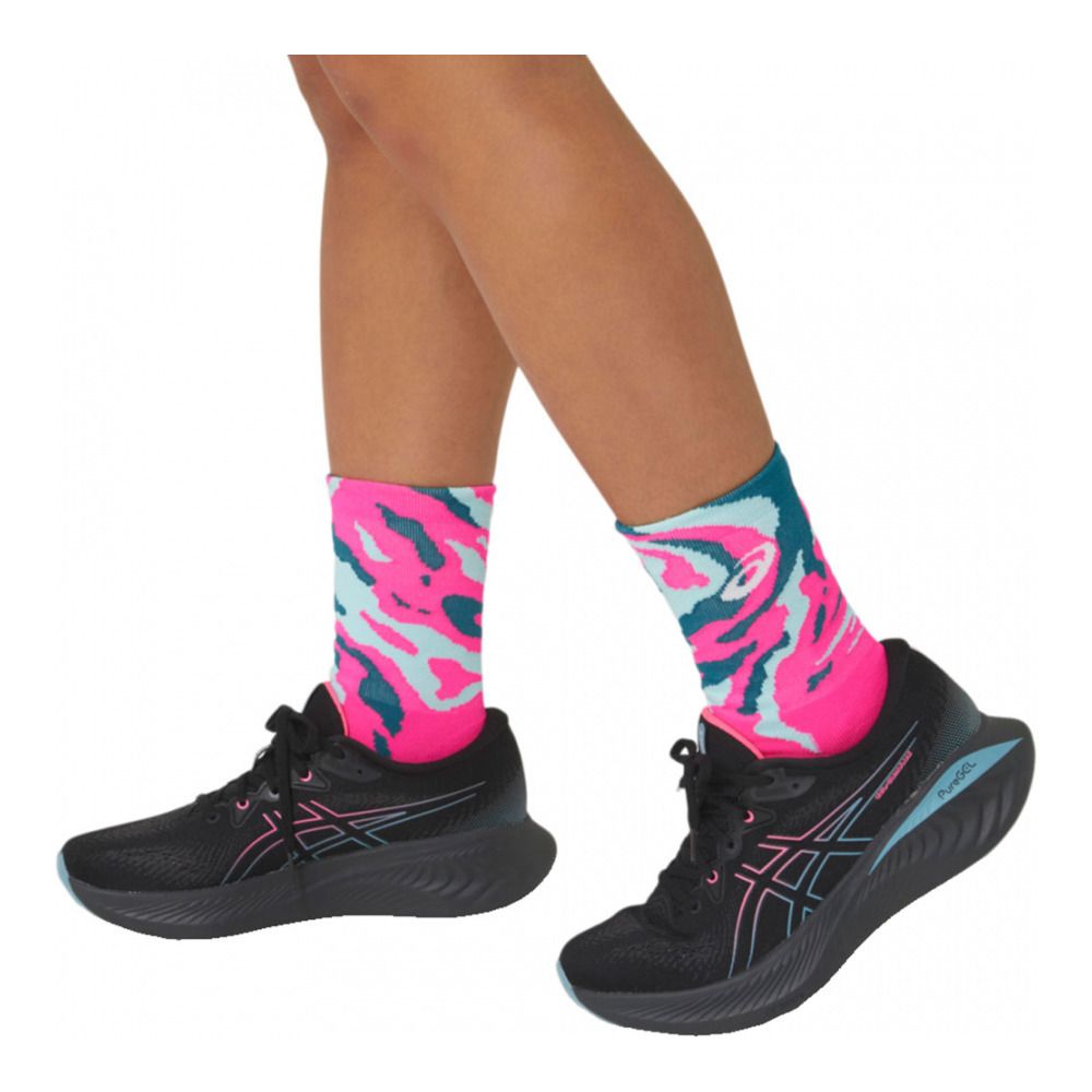 Asics COLOR CAMO RUN - Chaussettes gloomy sea/aquamarine/hot pink