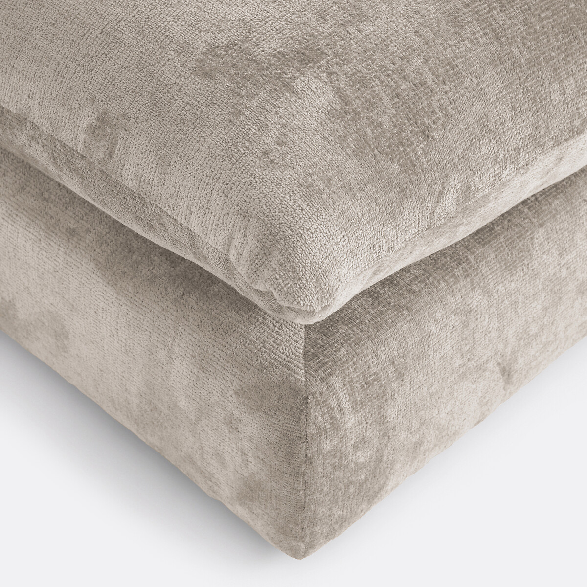 LA REDOUTE INTERIORS<br>Banco modular de getextureerd fluweel, Malo