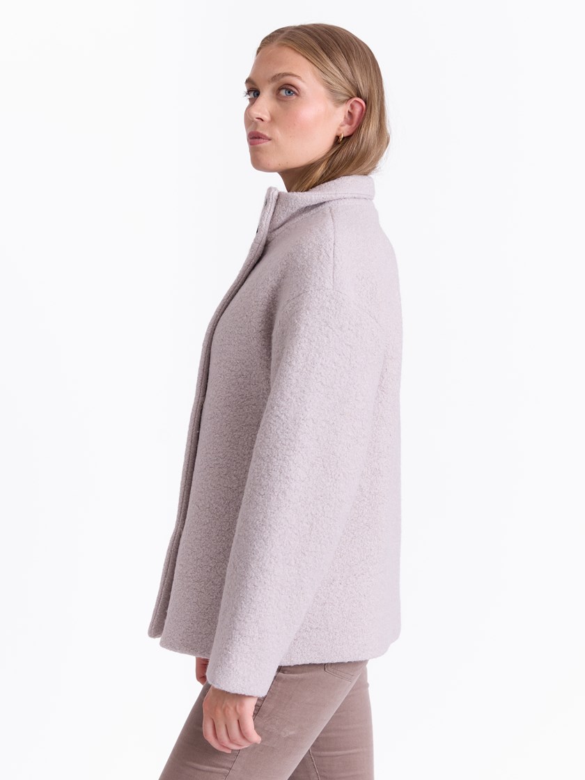 Marita boucle jakke White Sand