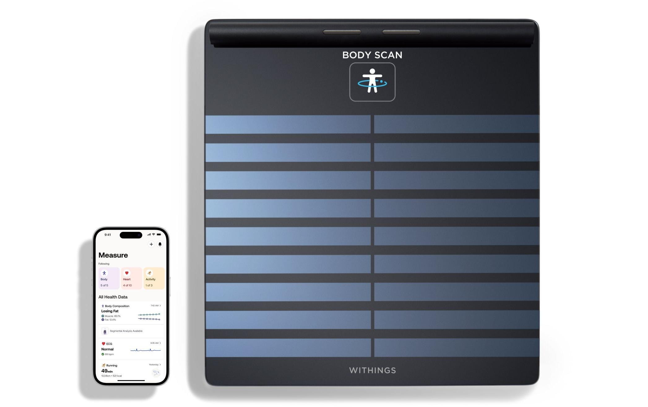 Körperanalysewaage Body Scan Schwarz<br>Gesundheitsstation