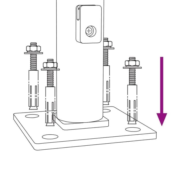 vidaXL Nettinggjerde med flens antrasitt 2x25 m