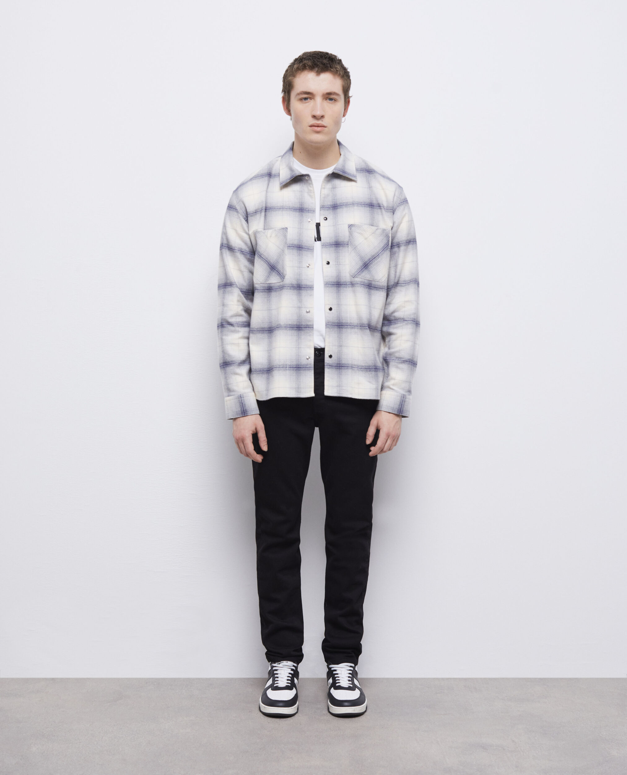 Chemise col classique à carreaux