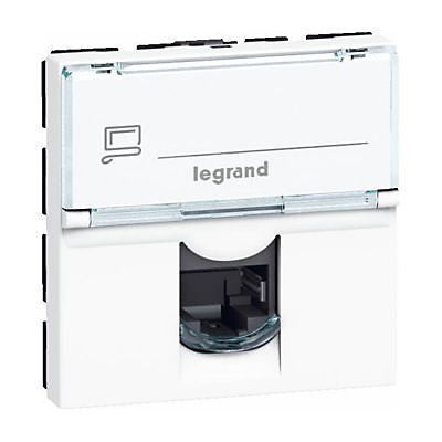 Mécanisme prise RJ45 cat6 2 modules Legrand Mosaïc