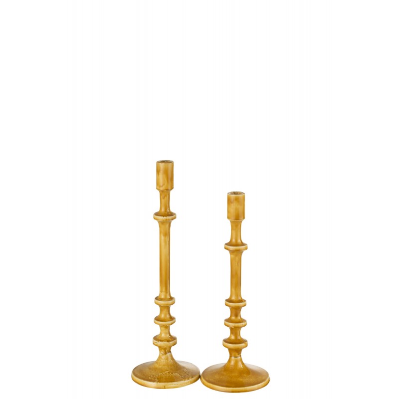 Chandelier classique en aluminium ocre h35cm
