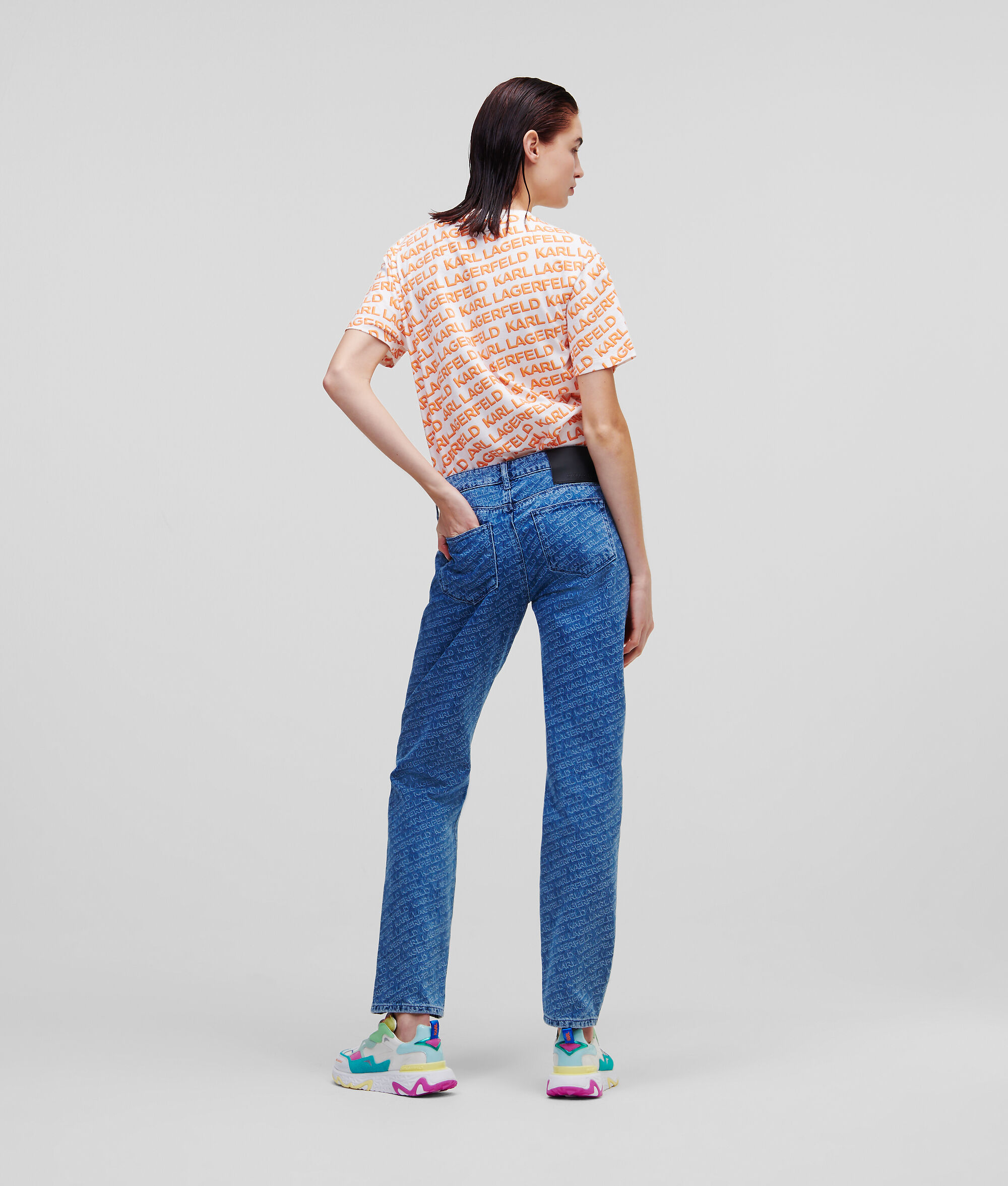 JEAN AVEC LOGO KARL ALL-OVER EN DIAGONALE