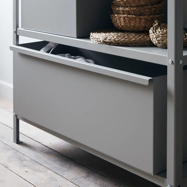 Nicolas Vahé - Rack Aufbewahrungsbox für Regal, 78 cm x 30 cm, grau