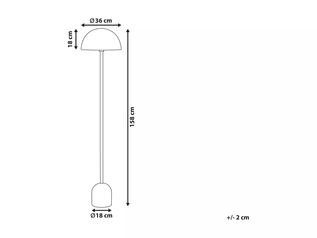 Lampadaire MACASIA Métal Cuivré