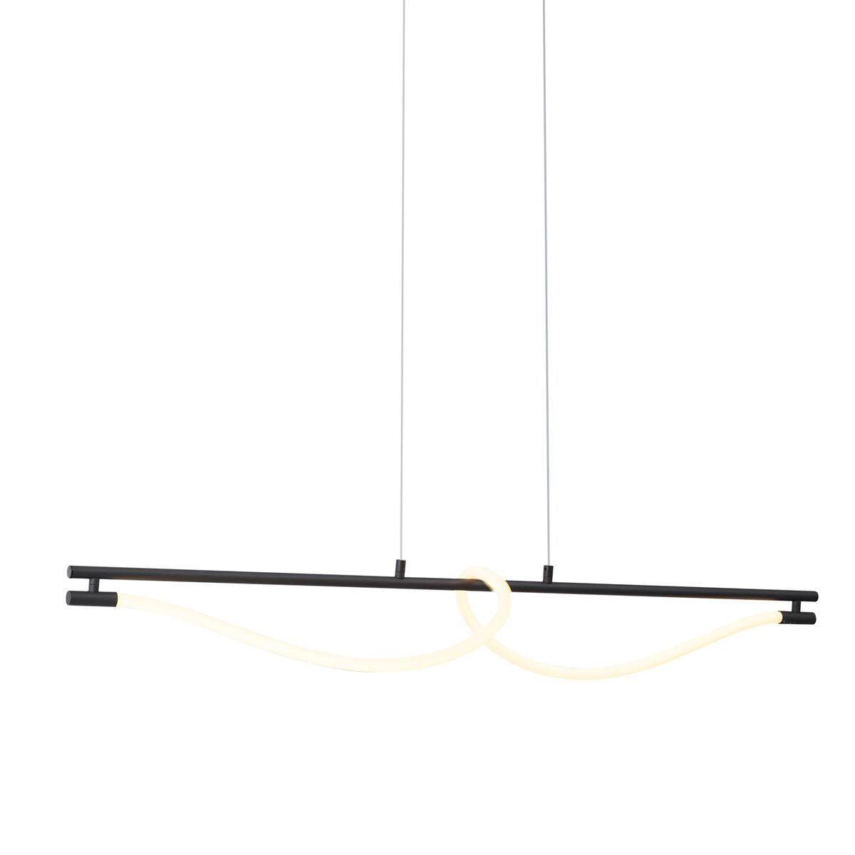 Moderne hanglamp zwart incl. LED 3-staps dimbaar - Twirl