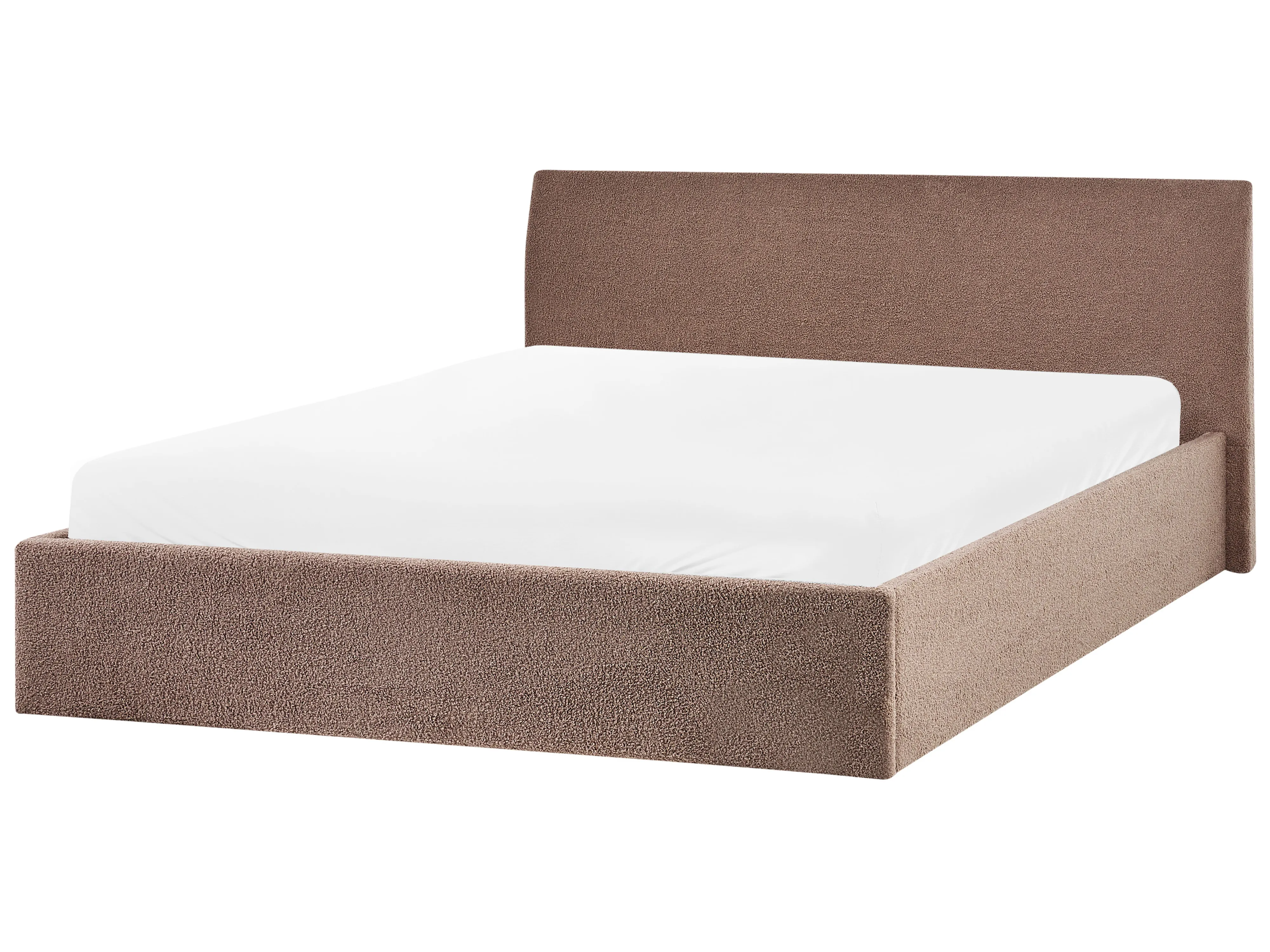 Bed met opbergruimte Bouclé ORBEY 180 x 200 cm Bruin