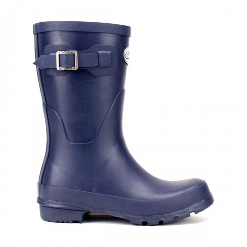 Botas de chuva curtas femininas na cor azul marinho