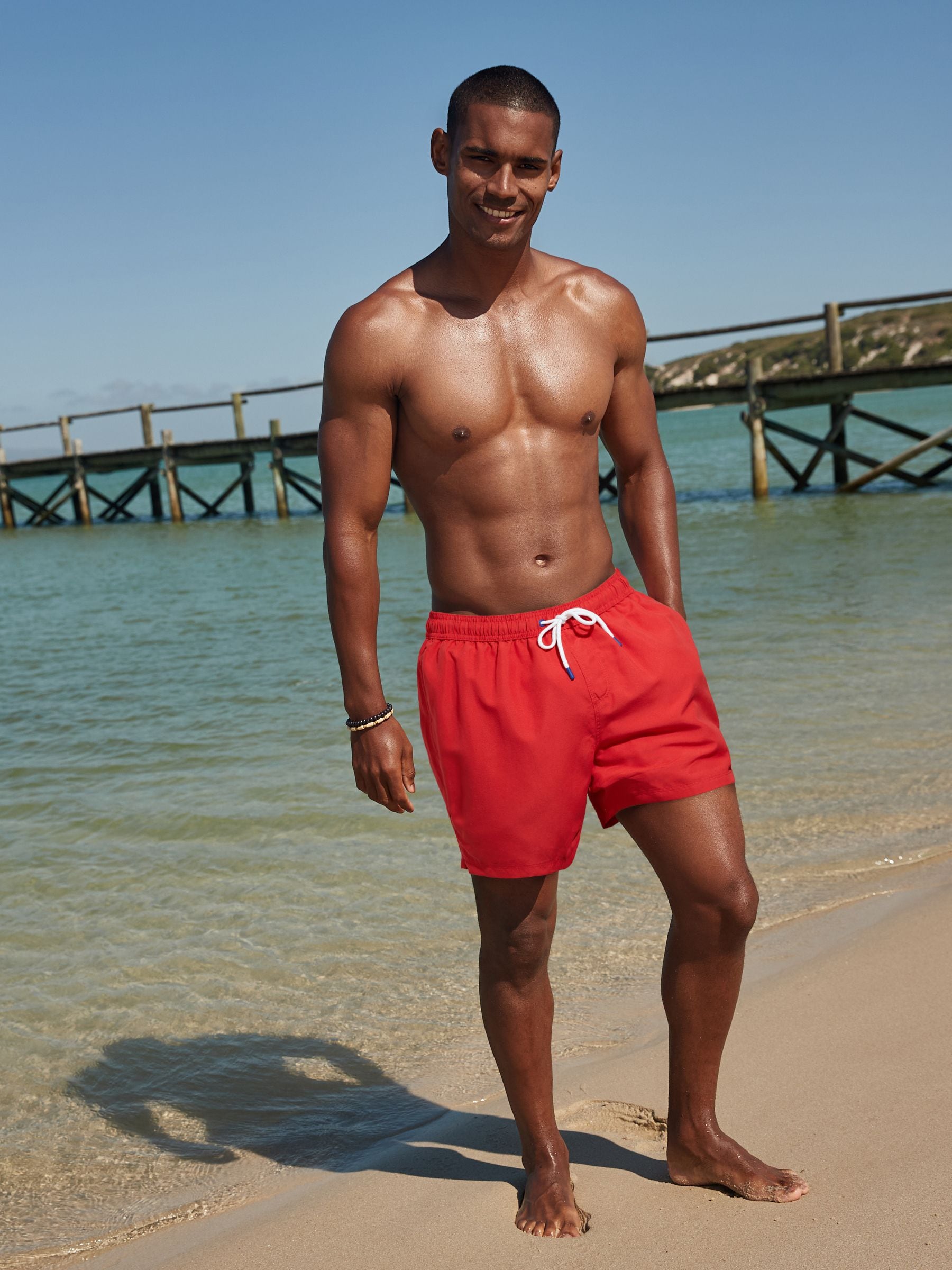 Helder rood - Essential zwemshort