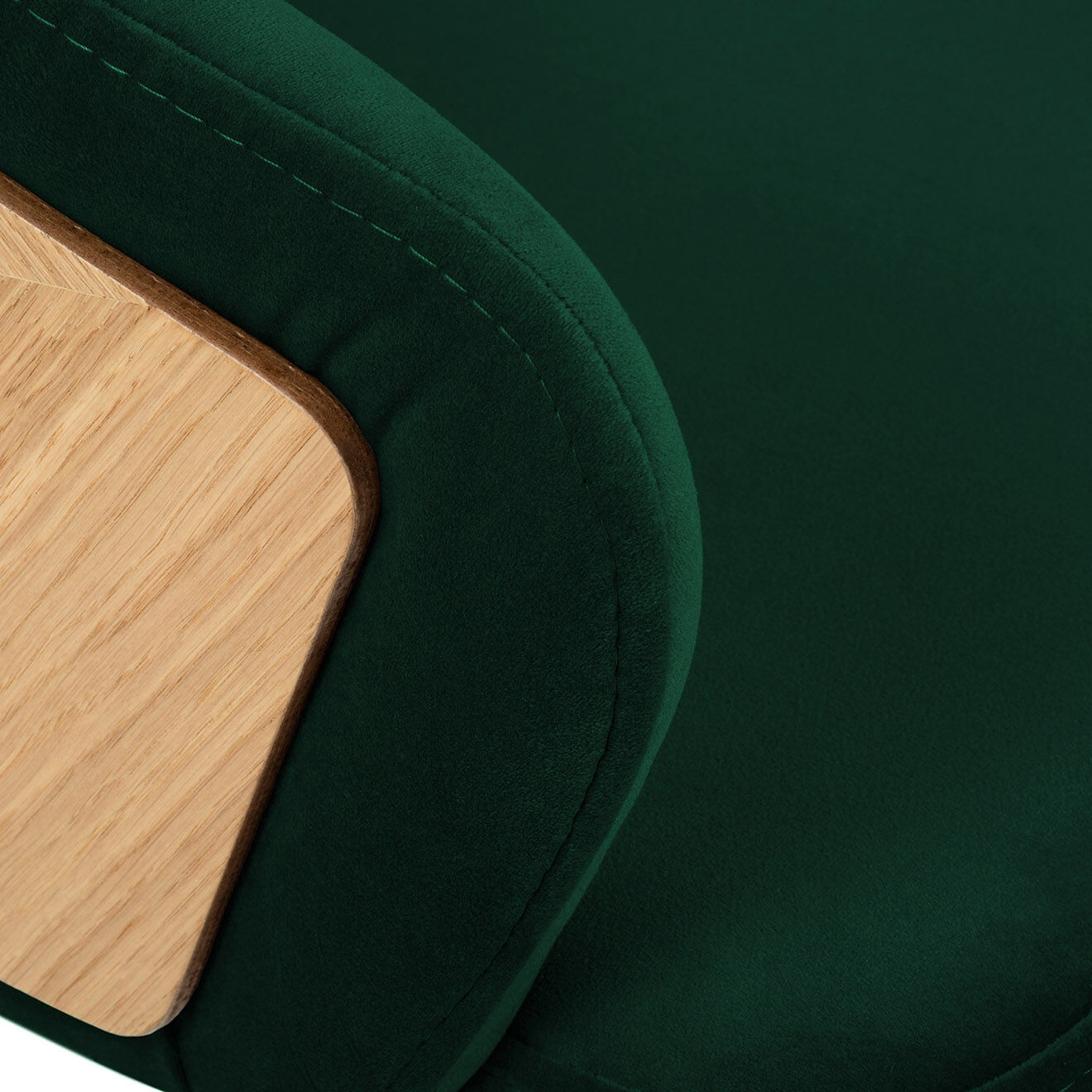 Windsor & Co Chaise Velours Tucan vert bouteille - 56x55x82 cm