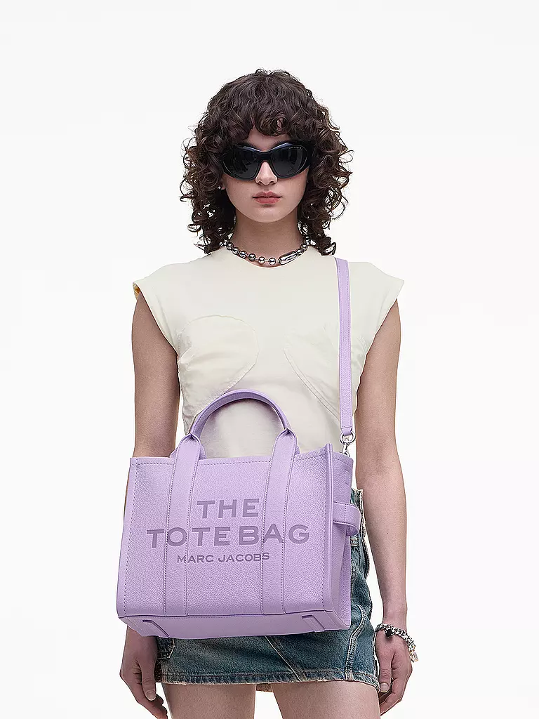 MARC JACOBS Ledertasche - Tote Bag THE MEDIUM TOTE LEATHER lila