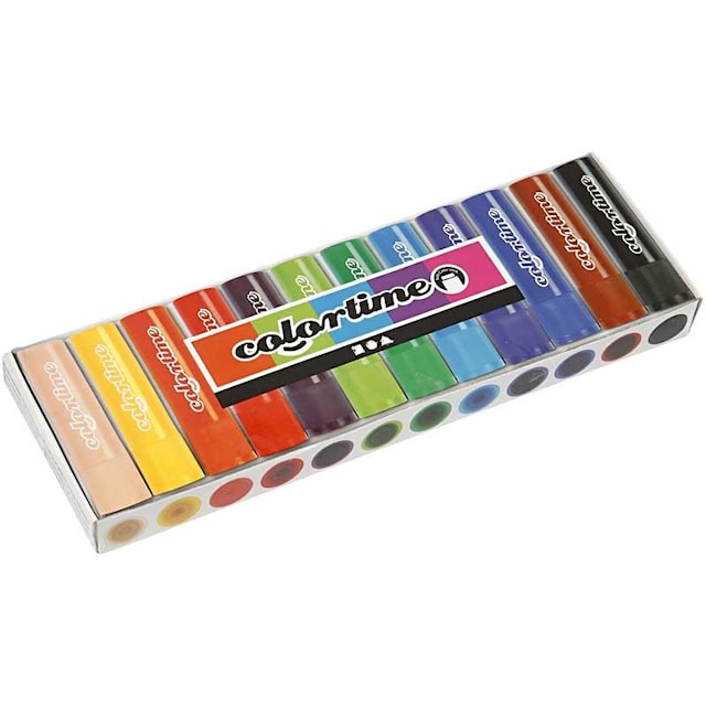 Soft Color Stick, L: 8 cm, ass. farger, 12 stk./ 1 pk.