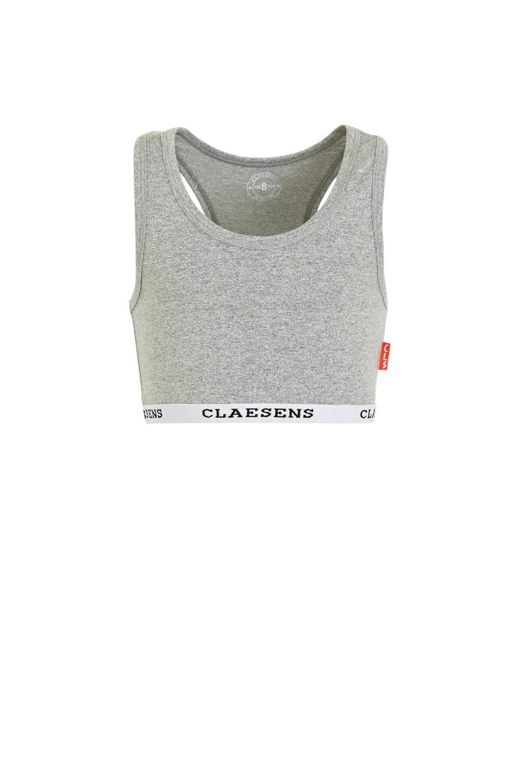 bh top grijs melange/wit
