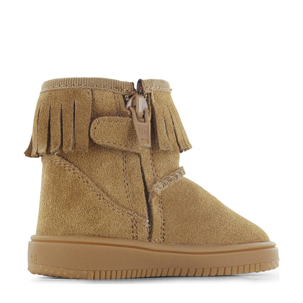 Shoesme suède enkelboots cognac