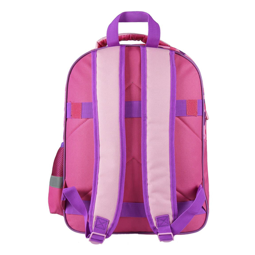 Mochila Escolar Rosa De Trolls Con Aliviar 31x41x13 Cm