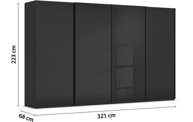 Kledingkast Finca Glans Glas