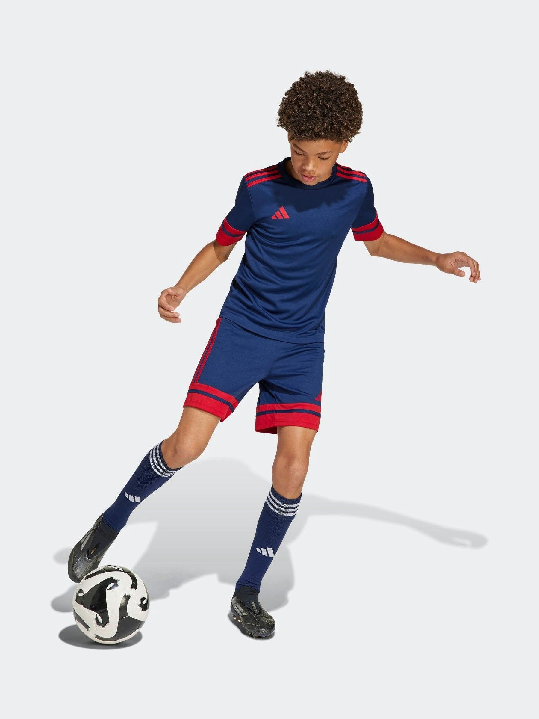 Marineblauw/rood - adidas Squadra 25 kindershorts