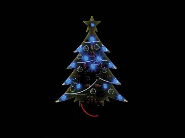 Whadda Bausatz Weinachtsbaum Blau LED, mit Ein/Aus Schalter Elektronikbausatz